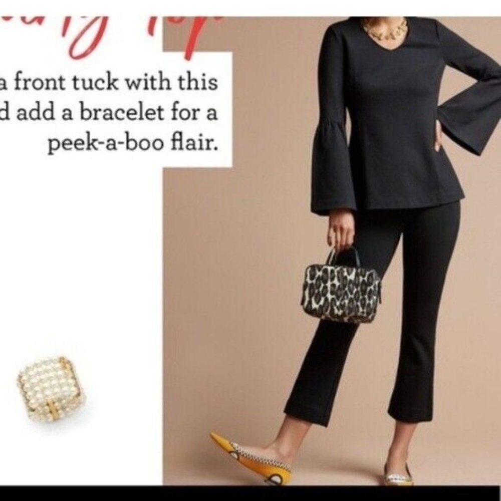 Cabi 3394 Kingston Cropped Black Trousers Pants Sz 2 Ponte Stretch Chelsea Chic - Picture 11 of 12